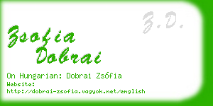 zsofia dobrai business card